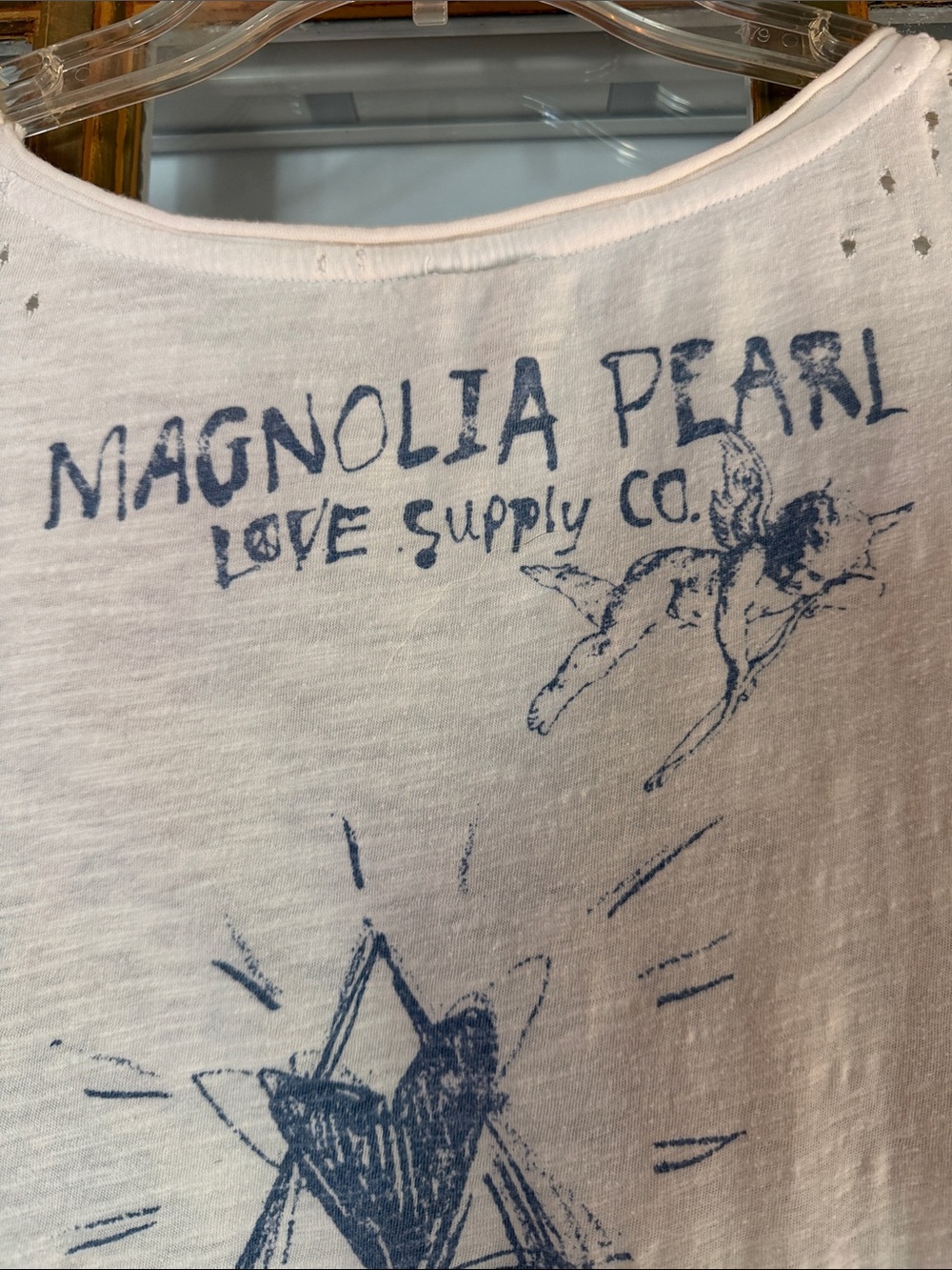 Magnolia Pearl Cream California Graphic Tee with Blue, Pink & Yellow Accents - Picture 10 of 10